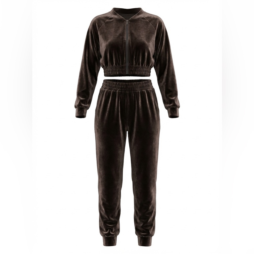 SHEIN Chocolate Velour Track Pants & Joggers